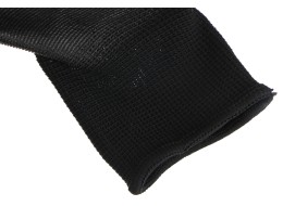 Munkakesztyű poliészterből, poliuretánba félig mártott GLOVE PE-PU 10, fekete, méret 10