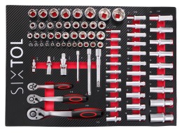 Szerszámos kocsi MECHANIC TROLLEY KEVIN 253, 7 fiók, 253 db szerszám