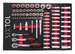 Műhelykocsi szerszámokhoz MECHANIC TROLLEY KEVIN RED 182, 7 fiók, 182 db szerszám