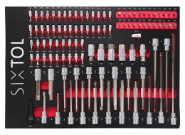 Műhelykocsi szerszámokhoz MECHANIC TROLLEY KEVIN RED 182, 7 fiók, 182 db szerszám