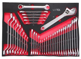Műhelykocsi szerszámokhoz MECHANIC TROLLEY KEVIN RED 253, 7 fiók, 253 db szerszám