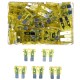 Lapos autóbiztosíték készlet MECHANIC FUSE SET 20A, 100 db