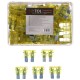 Lapos autóbiztosíték készlet MECHANIC FUSE SET 20A, 100 db
