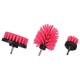 Fúróhoz való autótisztító kefe készlet CAR DETAILING DRILL BRUSH PINK 3, 3 db