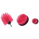 Fúróhoz való autótisztító kefe készlet CAR DETAILING DRILL BRUSH PINK 3, 3 db