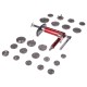 Pneumatikus fékdugattyú-visszatoló MECHANIC BRAKE SET PNEU 23, 23 db-os készlet