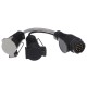 Vontatócsatlakozó dugójának kábelreduktora TRAILER CABLE 6, 13pin-ről 7pin N+S-re, 35 cm