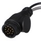 Vontatócsatlakozó dugójának kábelreduktora TRAILER CABLE 6, 13pin-ről 7pin N+S-re, 35 cm