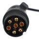 Hosszabbító 7 tűs kábel - aljzat+dugó TRAILER CABLE 7, 12V, 5m