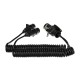Csatlakozó spiráladapter 15 tűsről 2×7 tűs dugóra (S+N) TRAILER CABLE 9, 24V, 3,5m