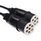 Csatlakozó spirálkábel 7 tűs S típus TRAILER CABLE 10, műanyag dugó, 24V, 3,5m