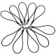 CARGO CORD SET 2 műanyagkampós rögzítőgumi szett, 20 cm, 10 db