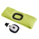 Fejpánt fejlámpával 180 lm, tölthető, USB, univerzális méret, pamut/PE, fluoreszkáló sárga