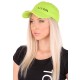 Sildes sapka LED-világítással B-CAP 25 lm, újratölthető, USB, univerzális méret, fluoreszkáló zöld