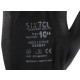 Munkakesztyű poliészterből, poliuretánba félig mártott GLOVE PE-PU 10, fekete, méret 10