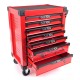 Műhelykocsi szerszámokhoz MECHANIC TROLLEY KEVIN RED 253, 7 fiók, 253 db szerszám