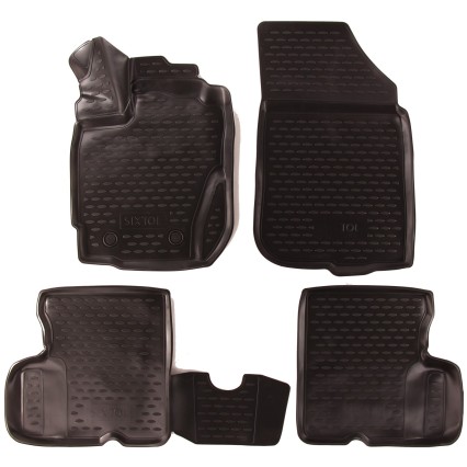 3D gumiszőnyegek RENAULT Duster, 2015->, az üzemanyagtartály távoli nyitásához karos kivitel