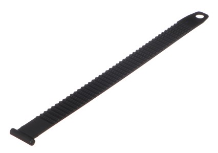 Rögzítő szíj vonóhorogra szerelhető kerékpárszállítóhoz, hossz 27 cm, fekete - pótalkatrész