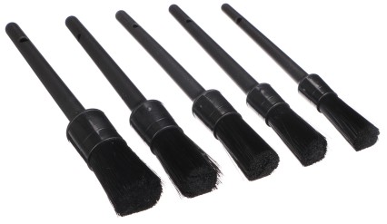Kemény precíziós ecsetkészlet autó tisztításához CAR DETAILING BRUSH 5 HARD, 5 db