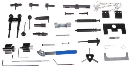 Dízel/benzinmotor vezérlésbeállító szerszám, MOTORSZERELŐ, 34 db-os, VAG TDI