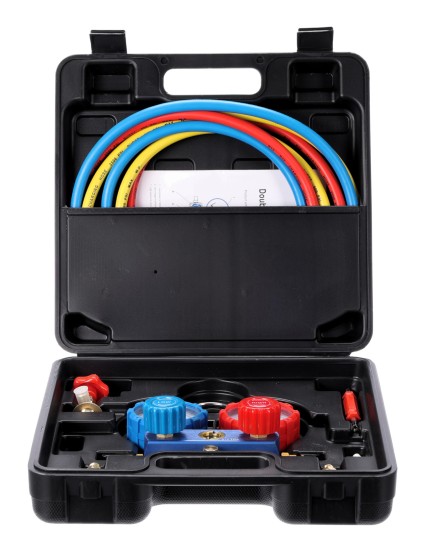 Nyomás- és tömörségmérő készlet autóklímához MECHANIC AC TESTER 1