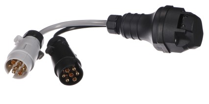 Vontatóaljzat kábelátalakító TRAILER CABLE 5, 13-ról 7 tűs N+S-re, 35 cm