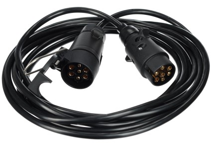 Hosszabbító 7 tűs kábel - aljzat+dugó TRAILER CABLE 7, 12V, 5m