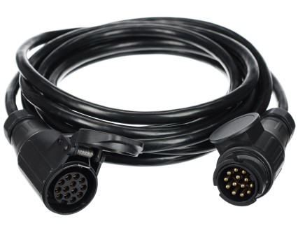 Hosszabbító 13 tűs kábel - aljzat + dugó TRAILER CABLE 8, 12V, 5m