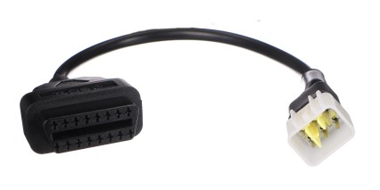 OBD-II adapter 6-tűs Delphi motorkerékpárokhoz MECHANIC CABLE 12
