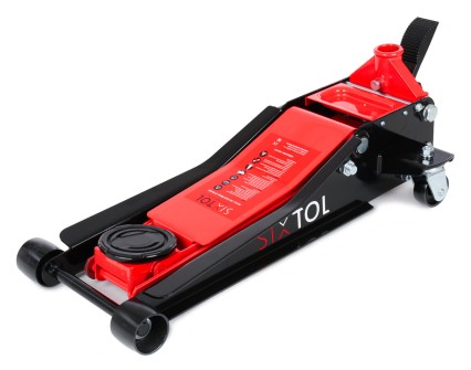 Nagy teherbírású alacsony profilú görgős hidraulikus emelő, pedállal SX JACK PEDAL 3T BLACK