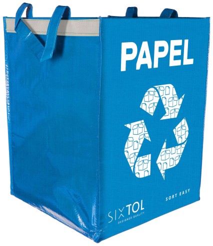 Szelektív hulladékgyűjtő táska SORT EASY PAPEL ES, 30x30x40cm, 36l
