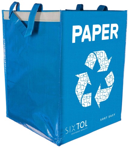 Szelektív hulladékgyűjtő táska SORT EASY PAPER EN, 30x30x40cm, 36l