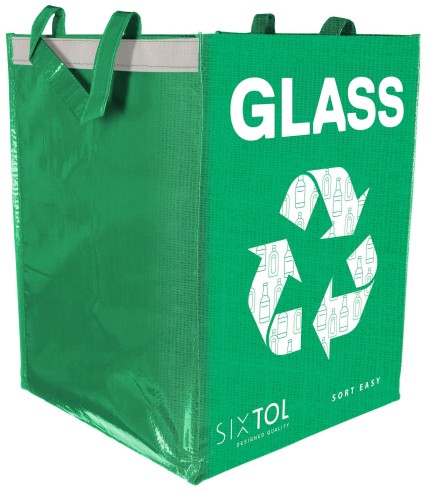Szelektív hulladékgyűjtő táska SORT EASY GLASS EN, 30x30x40cm, 36l
