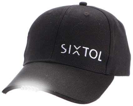 Sapka beépített LED-fénnyel B-CAP 25 lm, újratölthető, USB, univerzális méret, fekete