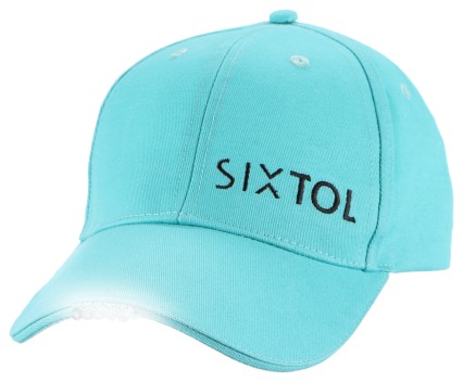 B-CAP LED lámpás sapka 25lm, újratölthető, USB, univerzális méret, türkiz