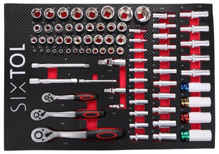 Szerszámos modul műhelykocsihoz MECHANIC TOOL TRAY 6, 80 db