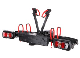 Vonóhorogra szerelhető kerékpárszállító E-BIKE 2 PREMIUM - 2 elektromos kerékpár, teherbírás 60 kg,