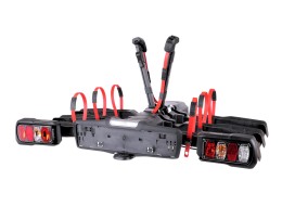 Vonóhorogra szerelhető kerékpártartó E-BIKE 3 PREMIUM - 3 elektromos kerékpár, teherbírás 60 kg, öss