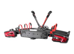 Vonóhorogra szerelhető kerékpártartó E-BIKE 3 PRO - 3 elektromos kerékpár, teherbírás 60 kg, összecs