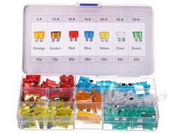 Késes autóbiztosíték-készlet MECHANIC FUSE SET 1, 5-30A, 120 db