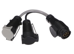Vontatócsatlakozó dugójának kábelreduktora TRAILER CABLE 6, 13pin-ről 7pin N+S-re, 35 cm