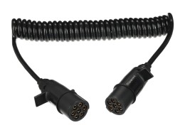 Csatlakozó spirálkábel 7 tűs N típus TRAILER CABLE 11, műanyag dugó, 24V, 3,5m