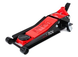 Nagy teherbírású alacsony profilú görgős hidraulikus emelő, pedállal SX JACK PEDAL 3T BLACK