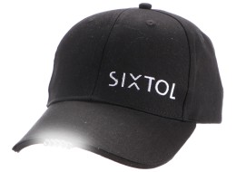 Sapka beépített LED-fénnyel B-CAP 25 lm, újratölthető, USB, univerzális méret, fekete