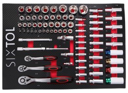 Szerszámos modul műhelykocsihoz MECHANIC TOOL TRAY 6, 80 db