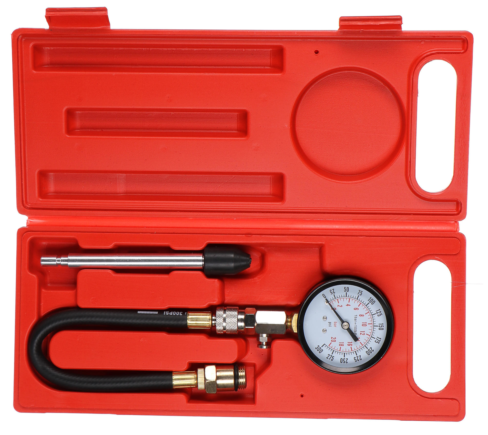Benzines motorok kompressziójának vizsgálatára szolgáló készlet MECHANIC ENGINE TESTER 3, 0-20 bar,