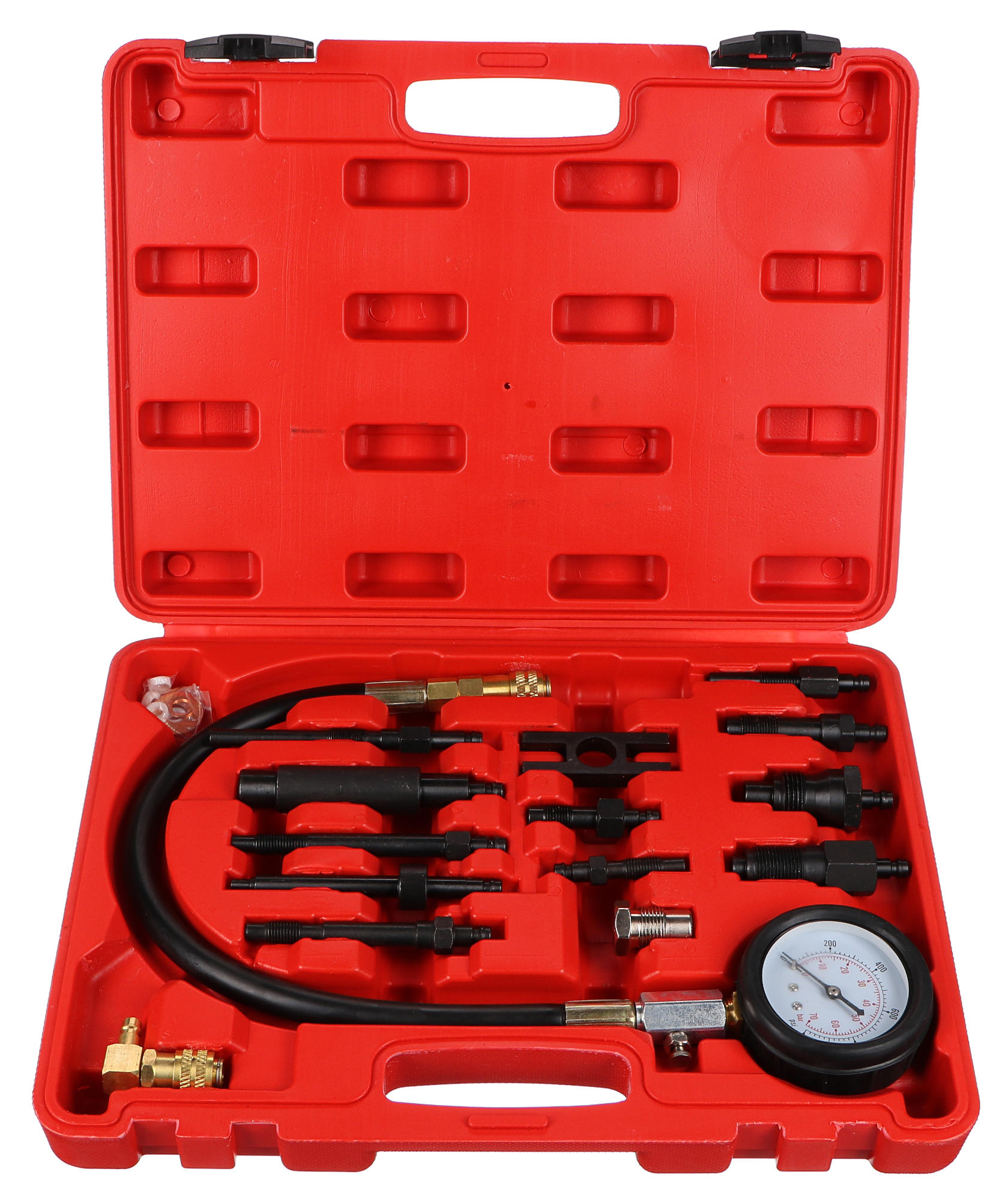 Kompresszióteszt készlet dízelmotorokhoz MECHANIC ENGINE TESTER 23, 0-70bar, 23 részes