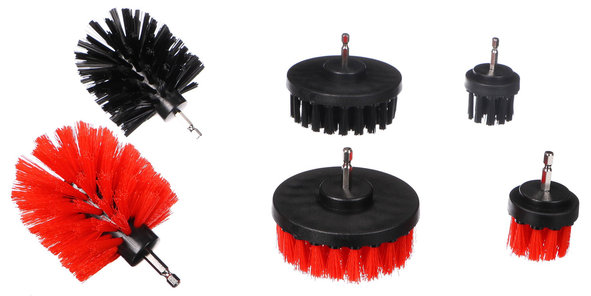 Fúrógép kefekészlet autó tisztításához CAR DETAILING DRILL BRUSH 6, 6 db