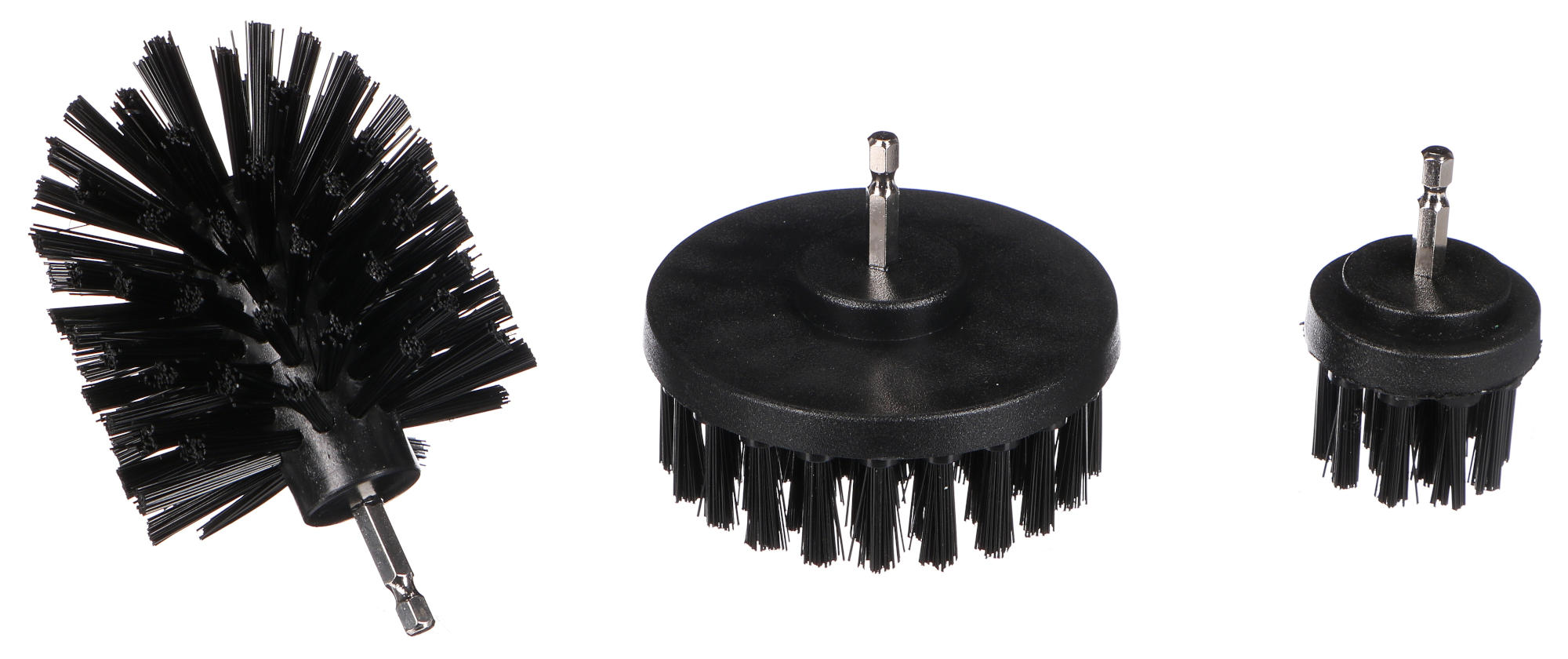 Fúróhoz való autótisztító kefe készlet CAR DETAILING DRILL BRUSH 3 HARD, 3 db