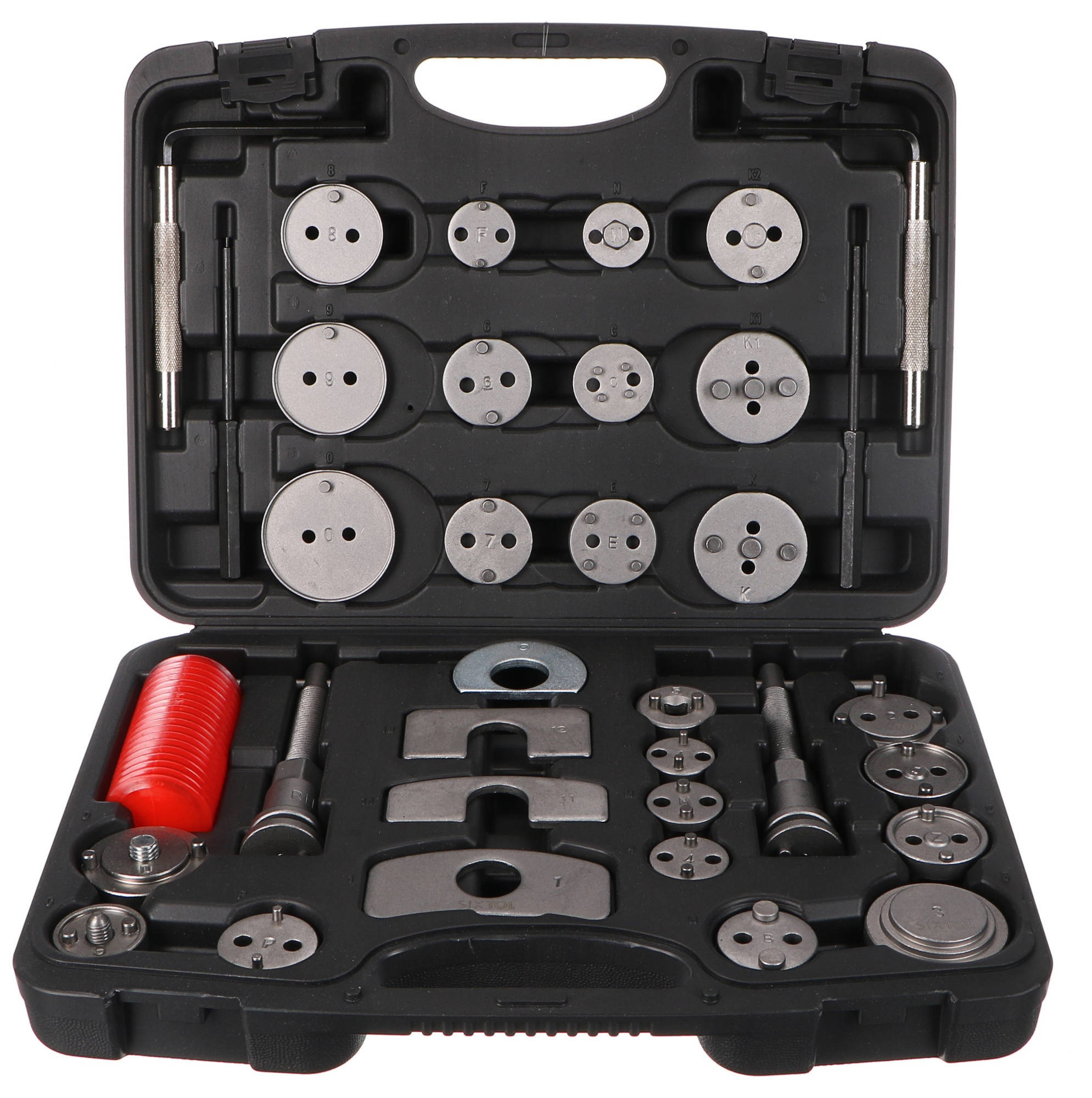 Fékdugattyú-visszanyomó MECHANIC BRAKE SET BLACK 35, 35 darabos készlet